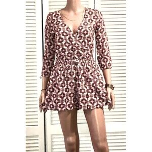 Hollister Pink Long sleeve Romper Small